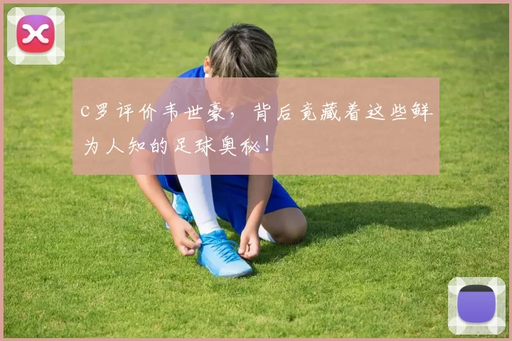 c罗评价韦世豪,背后竟藏着这些鲜为人知的足球奥秘!