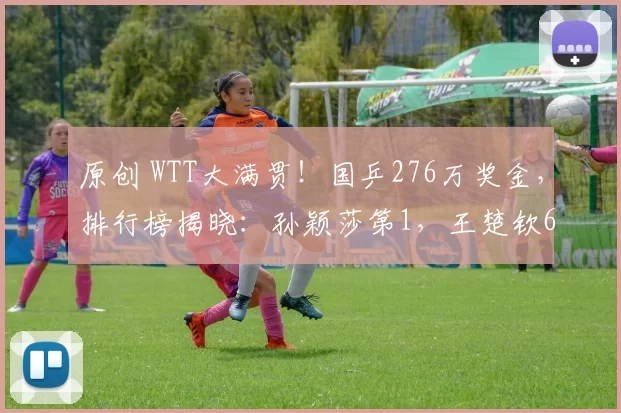 原创 WTT大满贯！国乒276万奖金，排行榜揭晓：孙颖莎第1，王楚钦68万