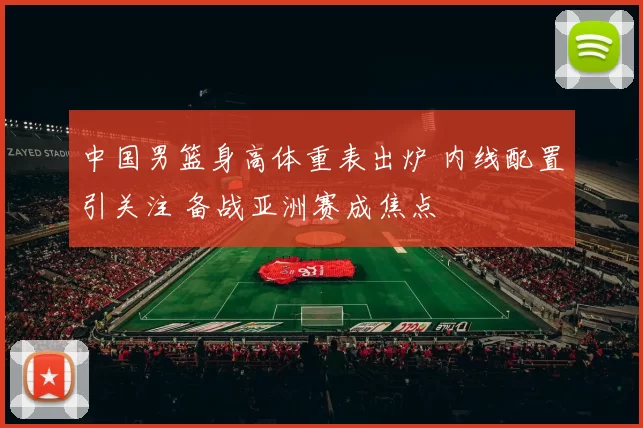 中国男篮身高体重表出炉 内线配置引关注 备战亚洲赛成焦点